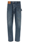 twisted workwear stonewashed cotton denim jeans