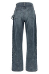 twisted workwear stonewashed cotton denim jeans