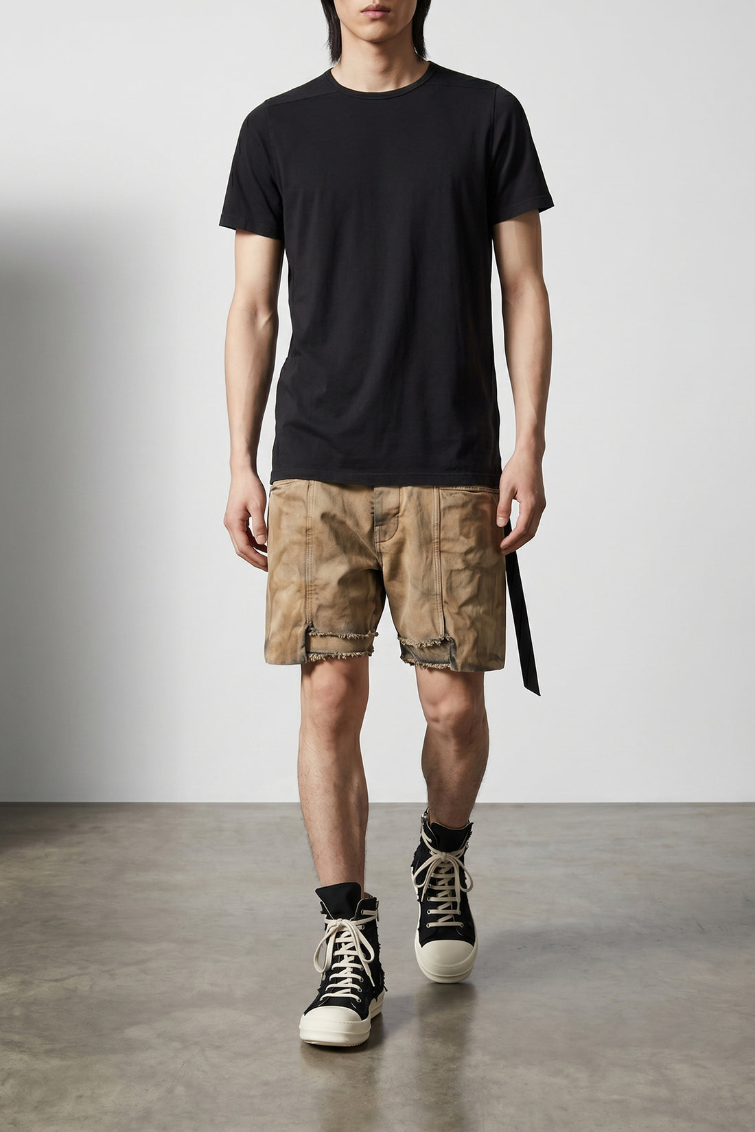 DRKSHDW 31 stefan cargo shorts in used-effect cotton denim