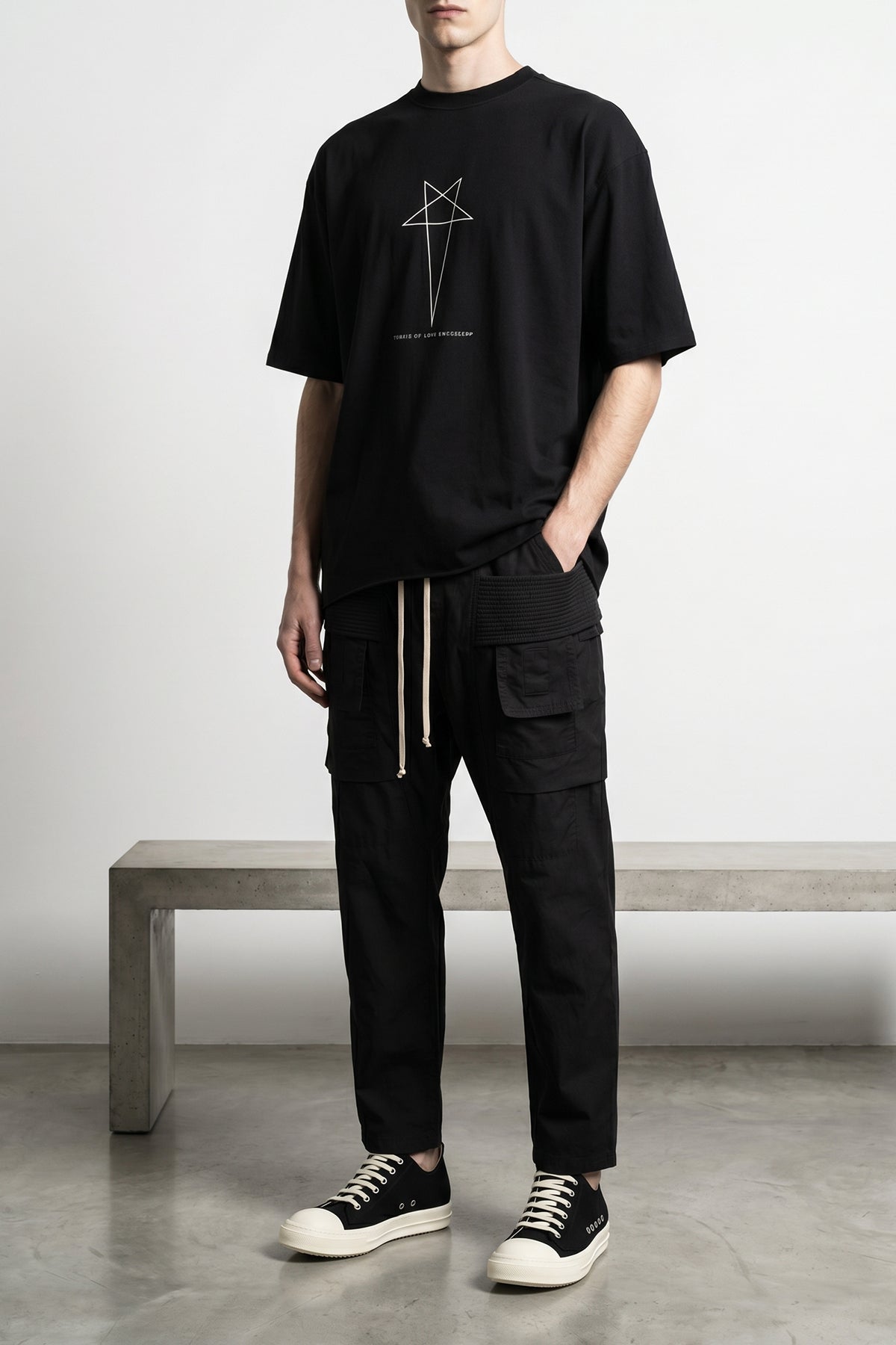 creatch cargo drawstring ripstop cotton pants