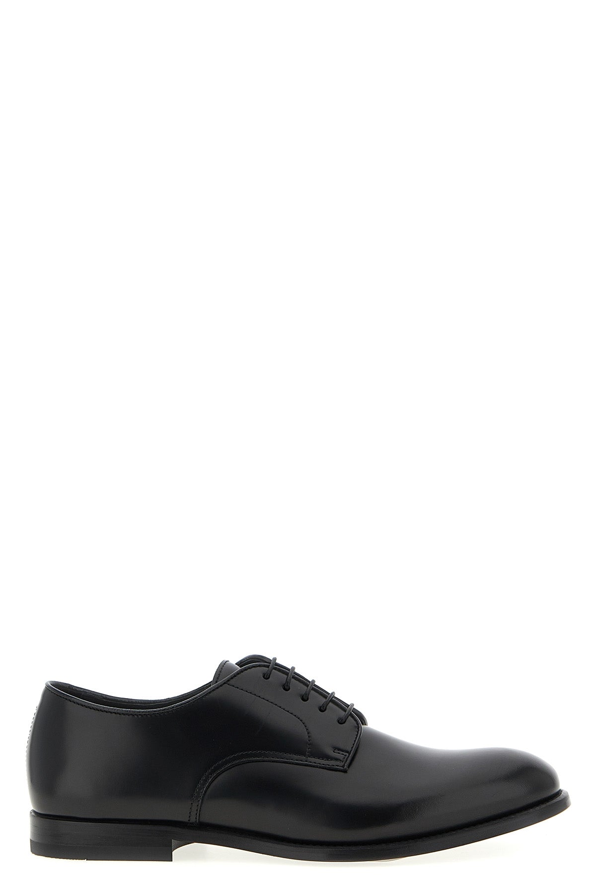 5 fori lace-up shoes in brushed calf leather