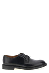 5 fori brushed calf leather lace-up shoes