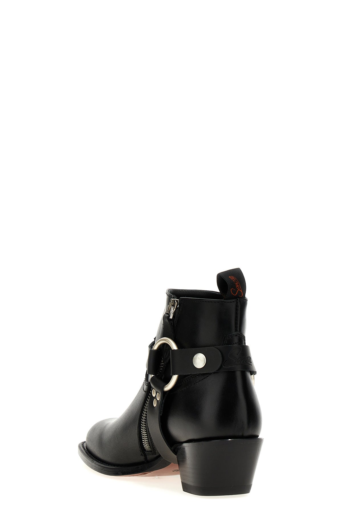 dulce belt leather ankle boots