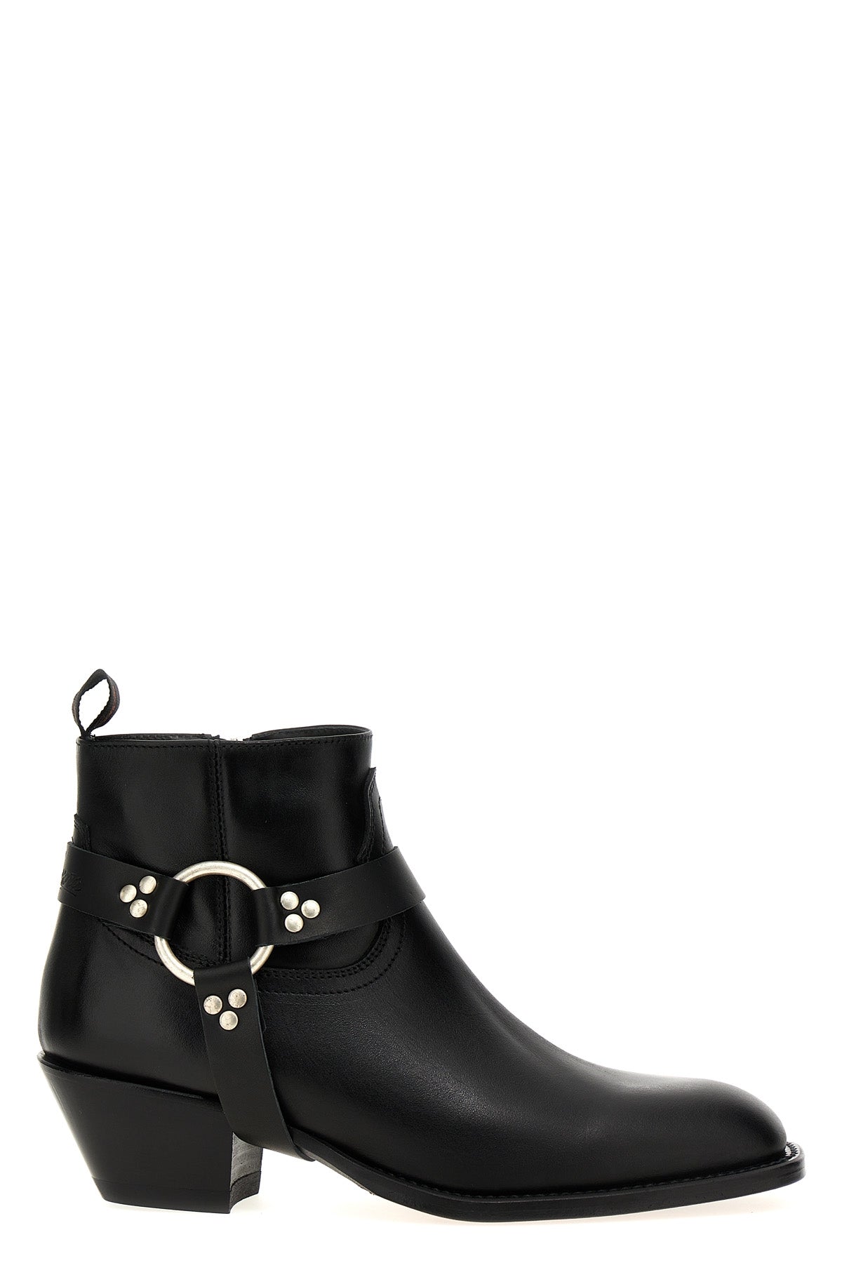 dulce belt leather ankle boots