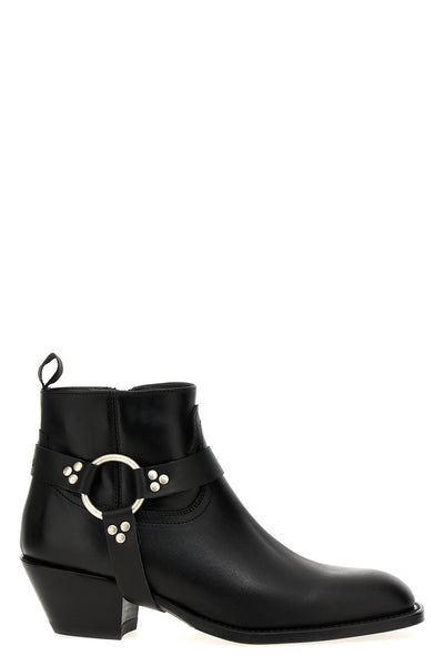 dulce belt leather ankle boots