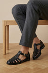 kelsey cage-style sandals in prestige calf leather