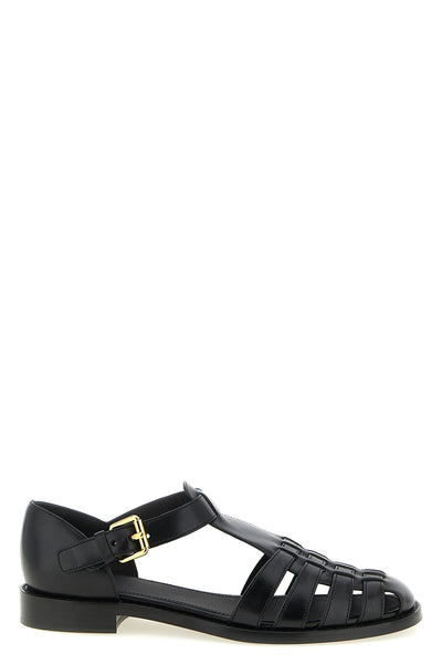 kelsey cage-style sandals in prestige calf leather