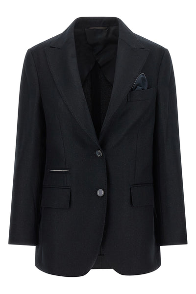 the peserico blazer in fine virgin wool stands out for its impeccable sartorial