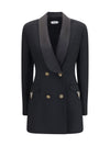 wool double breasted blazer