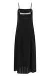long aurea dress in shiny satin