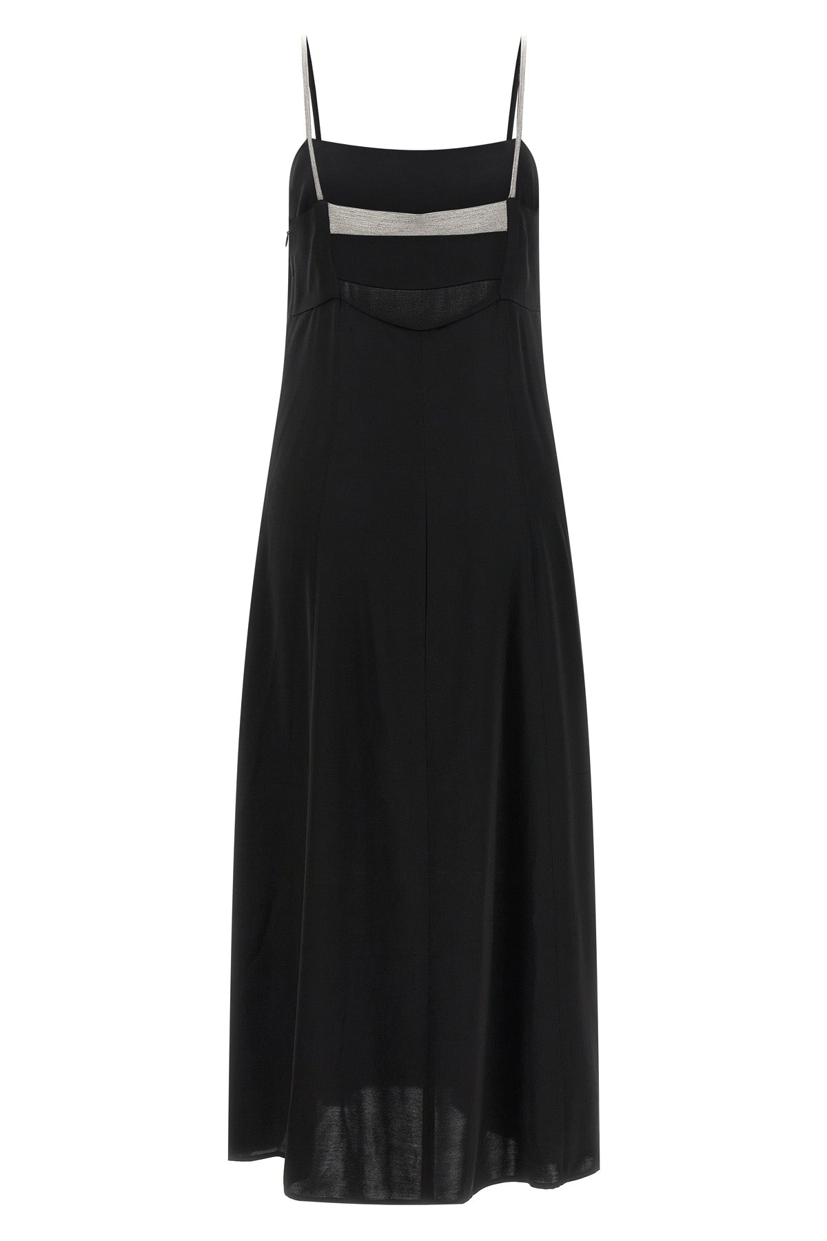 long aurea dress in shiny satin