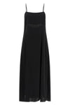 long aurea dress in shiny satin