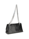kira suede shoulder bag with turn-lock detail