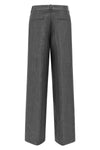 embossed wavy linen pants worked