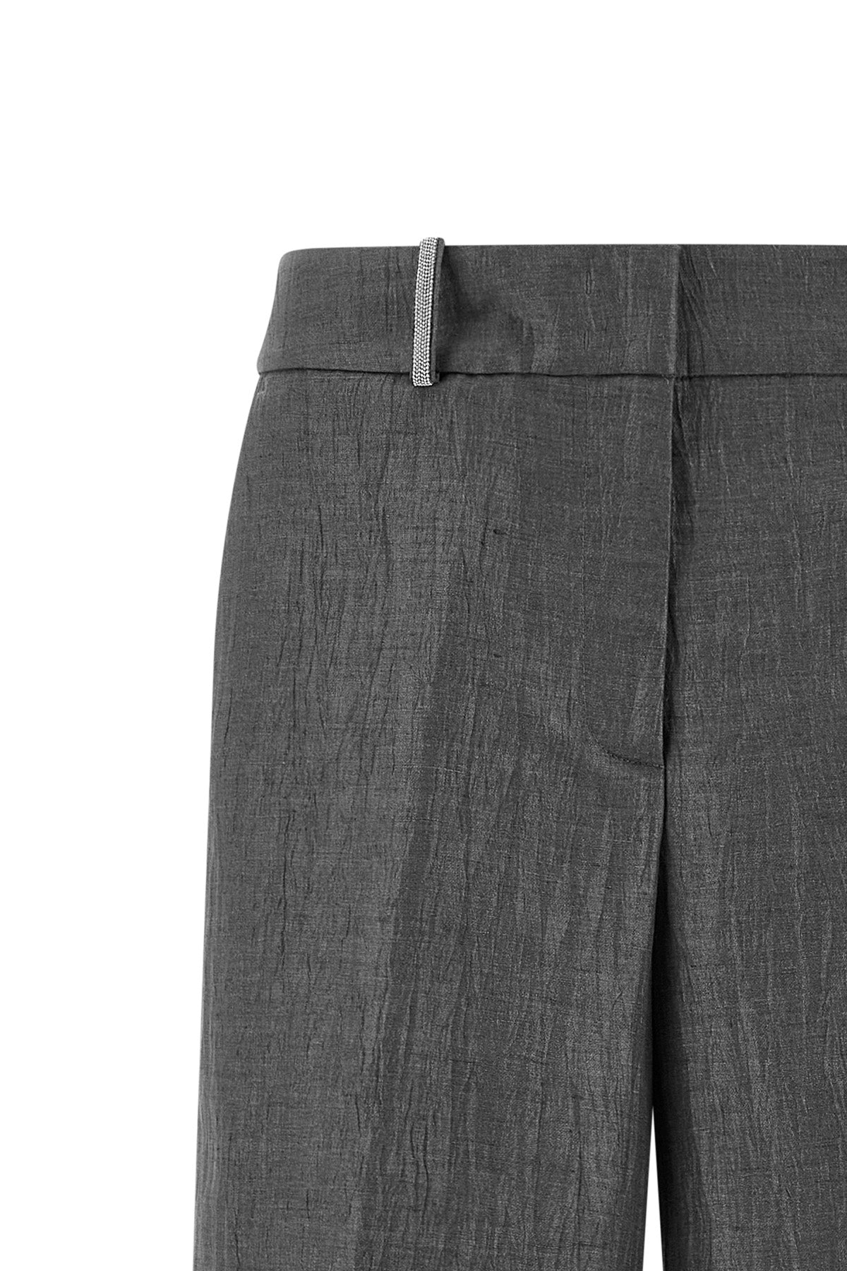 embossed wavy linen pants worked
