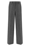 embossed wavy linen pants worked