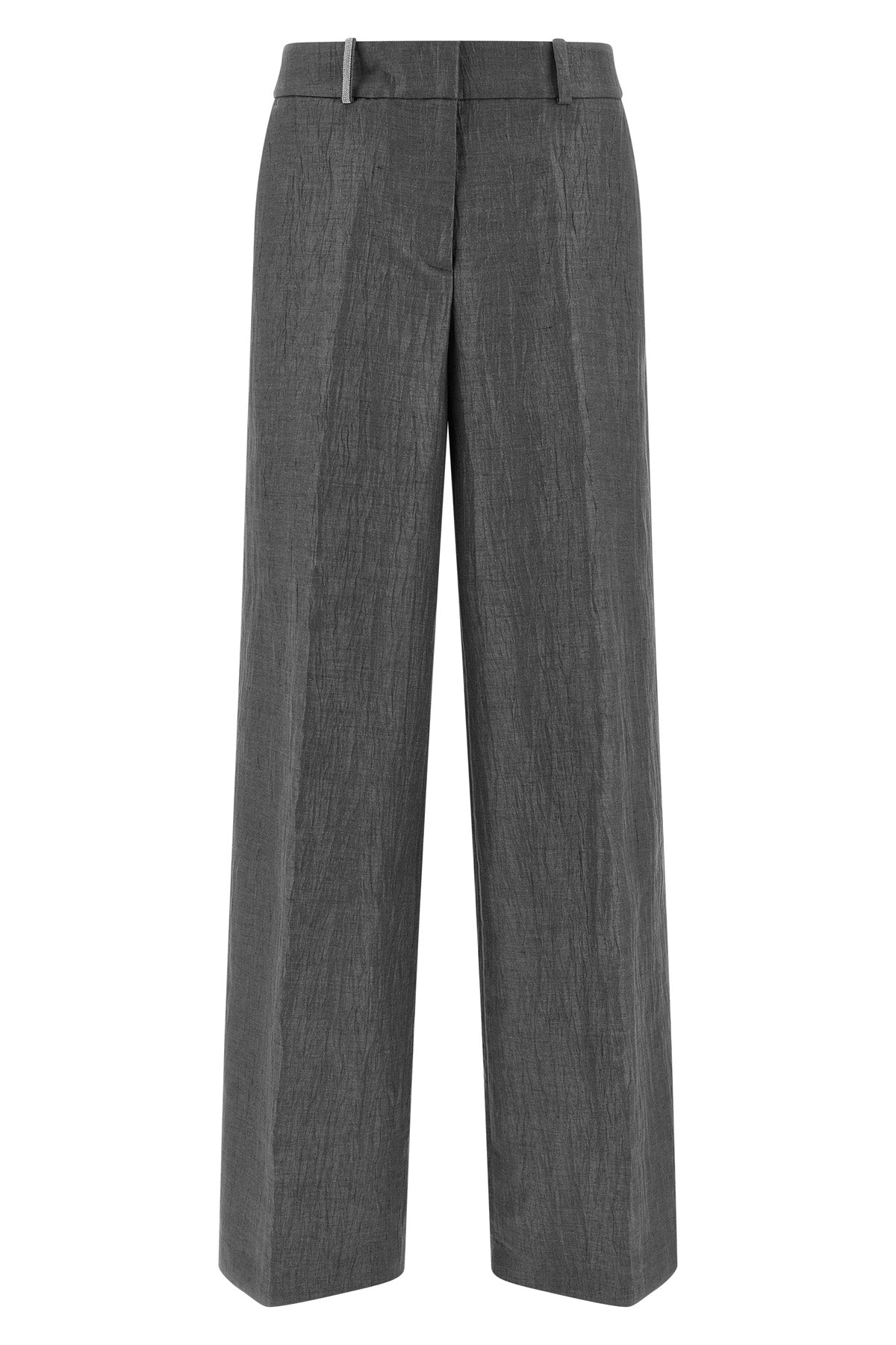 embossed wavy linen pants worked