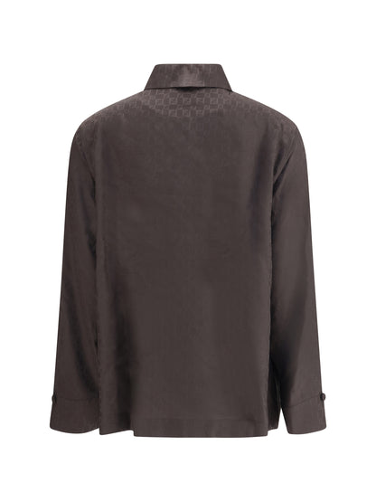 FENDI 40 silk jacquard shirt 