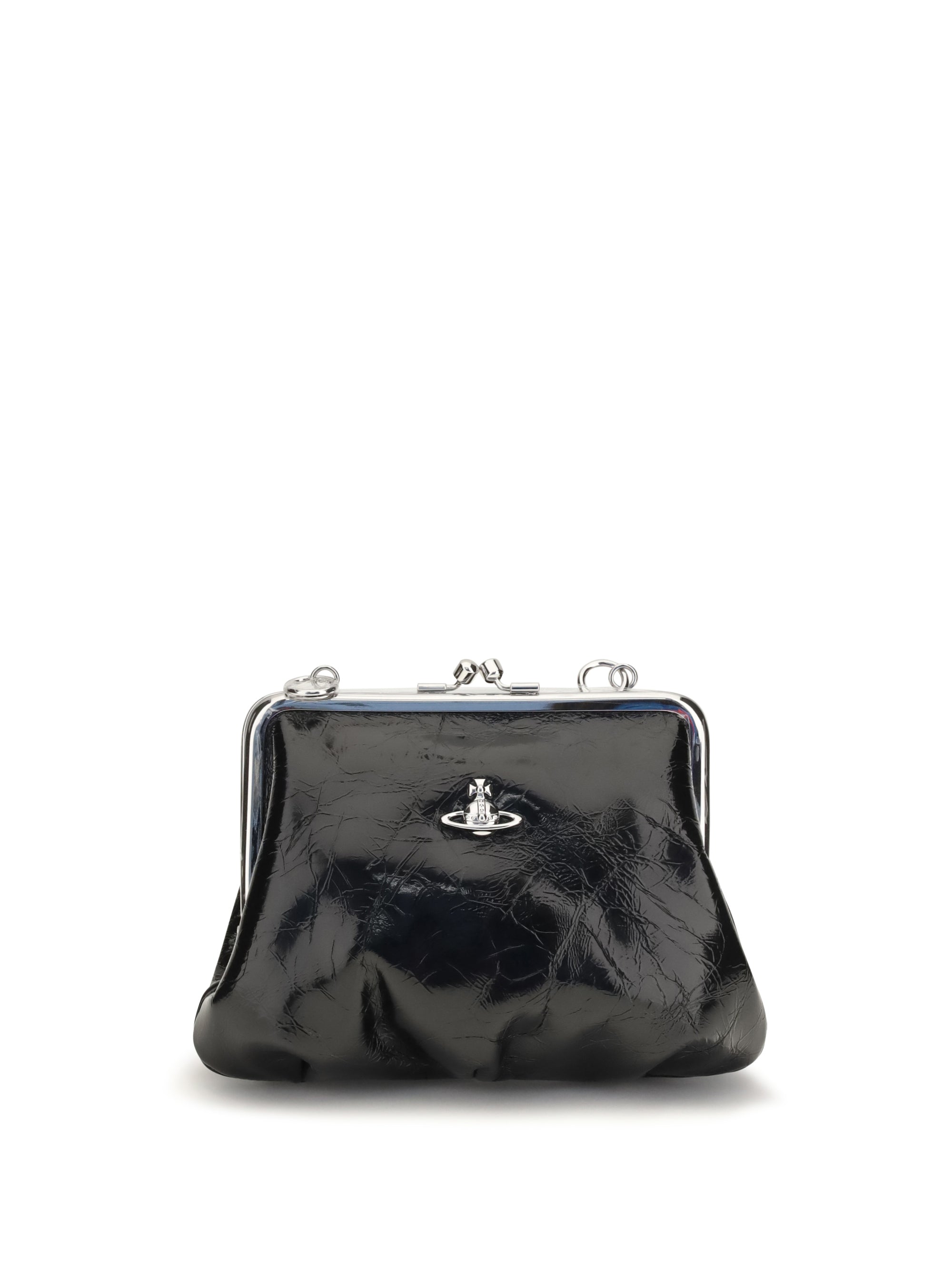 granny frame patent leather handbag