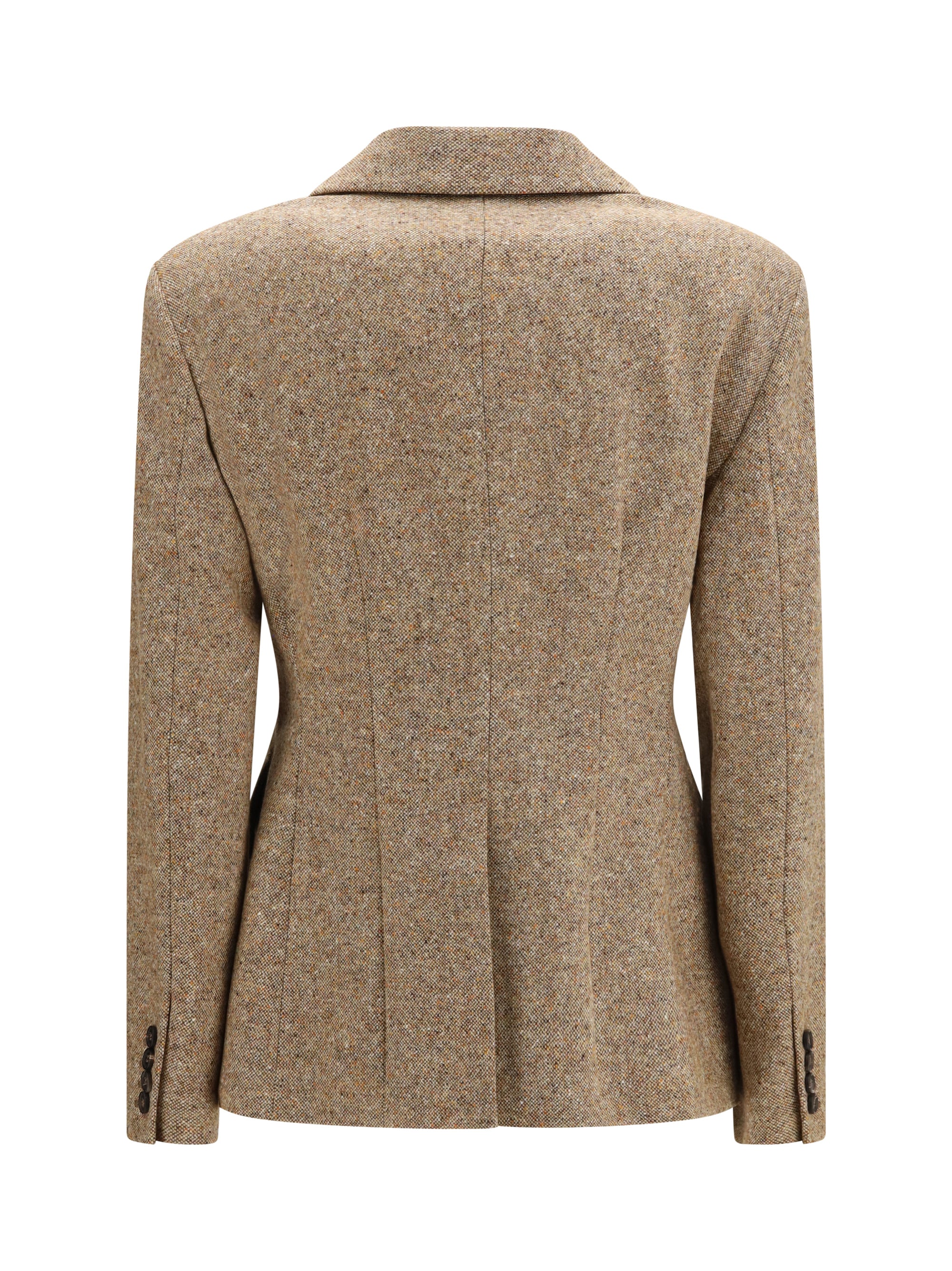 virgin wool donegal jacket with monili