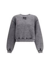 ALEXANDER WANG M  embossed logo crewneck sweatshirt