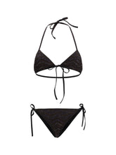 MISSONI 42 zigzag mesh triangle bikini with sequins