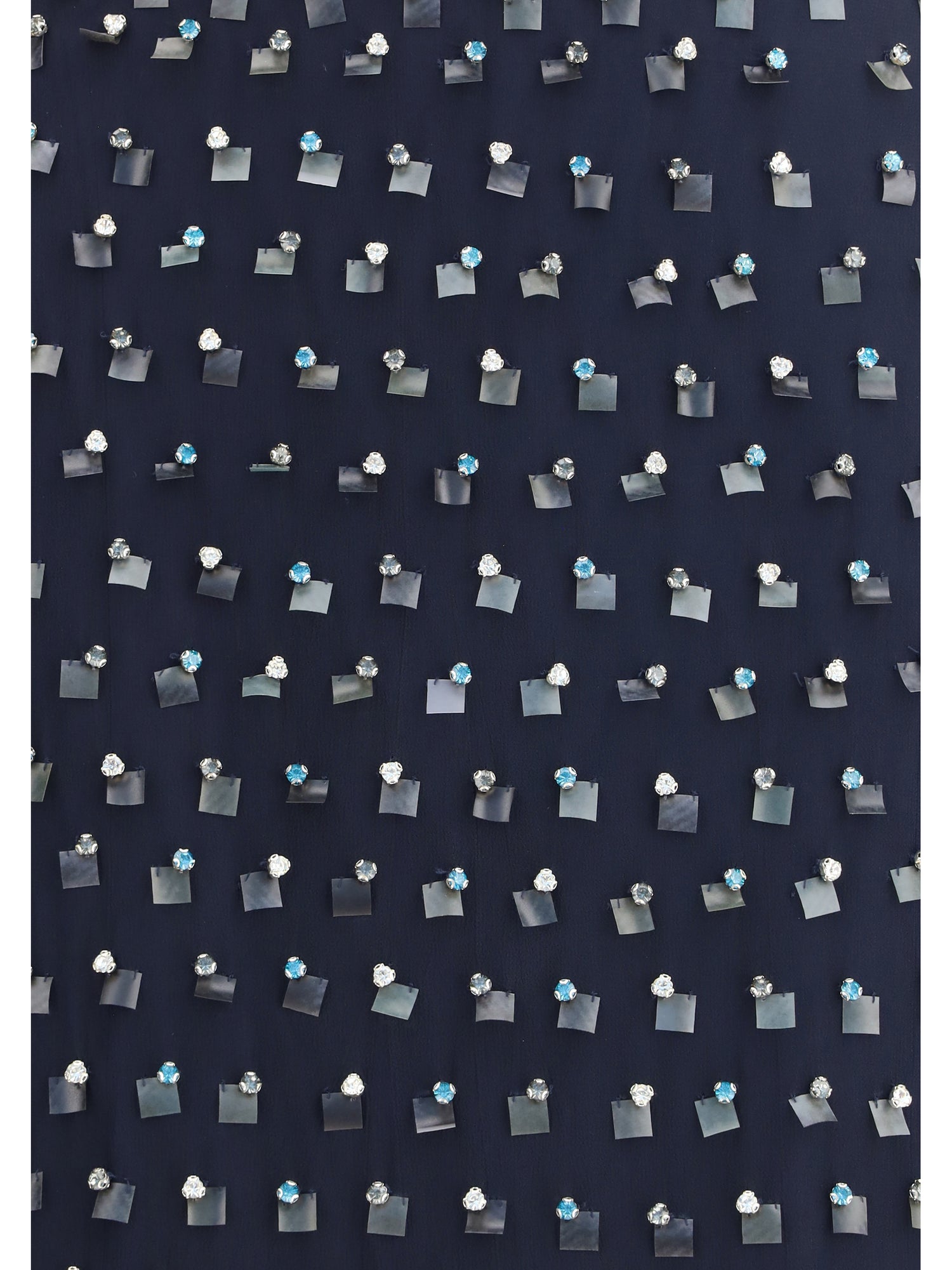 DRIES VAN NOTEN 38 jewel embellishments midi skirt