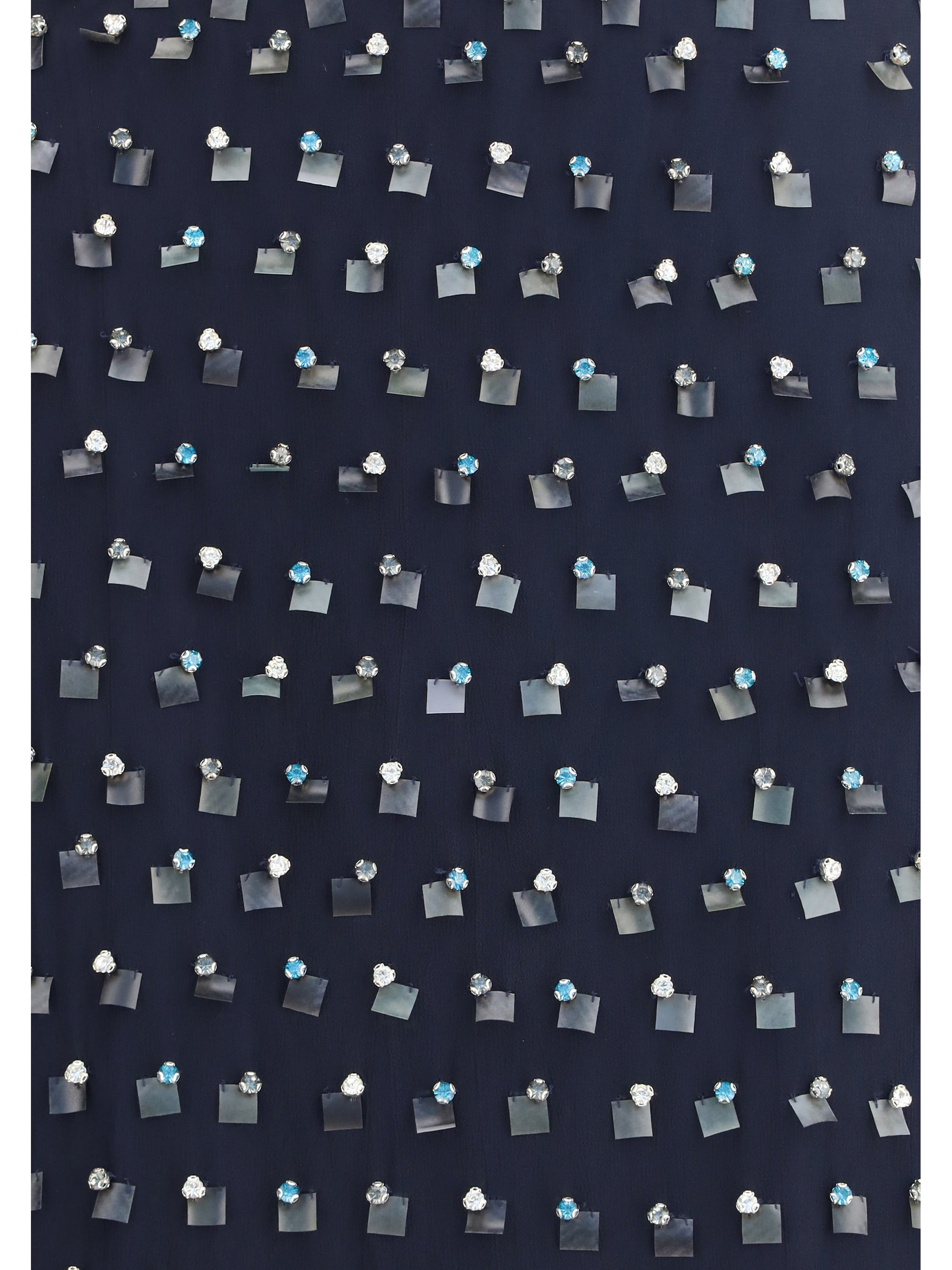 DRIES VAN NOTEN 38 jewel embellishments midi skirt