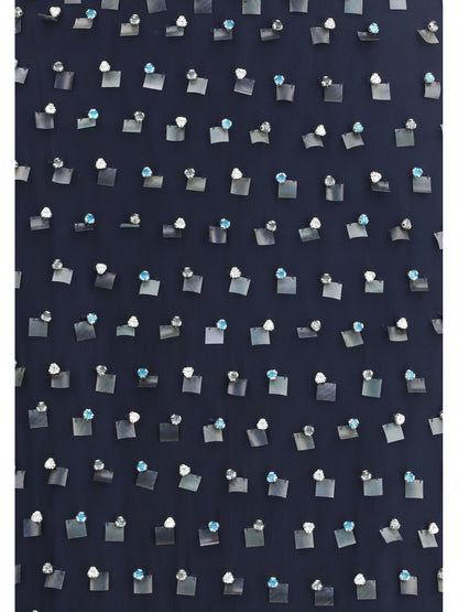 DRIES VAN NOTEN 38 jewel embellishments midi skirt