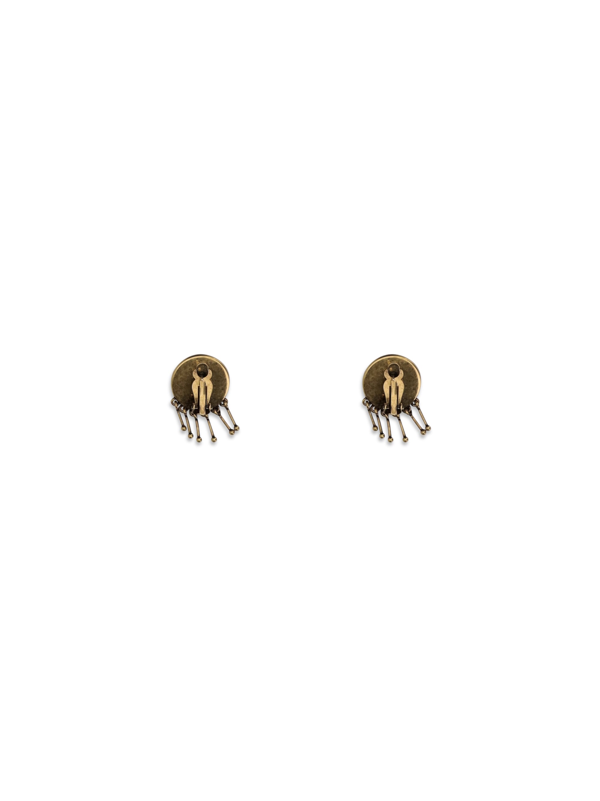 medusa clip-on drop earrings