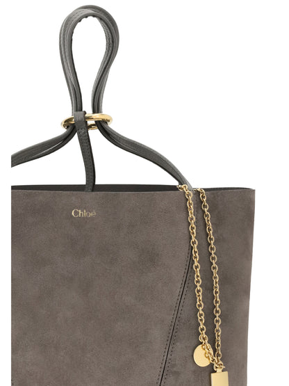 CHLOÉ OS suede spin tote bag