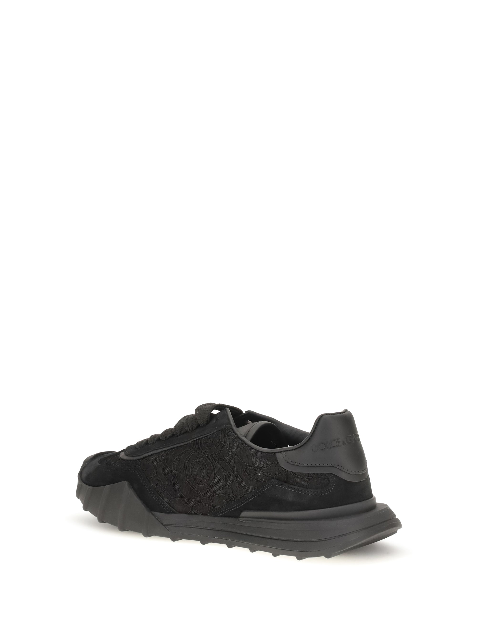 leather and lace sneakers