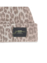 GANNI OS leopard beanie hat