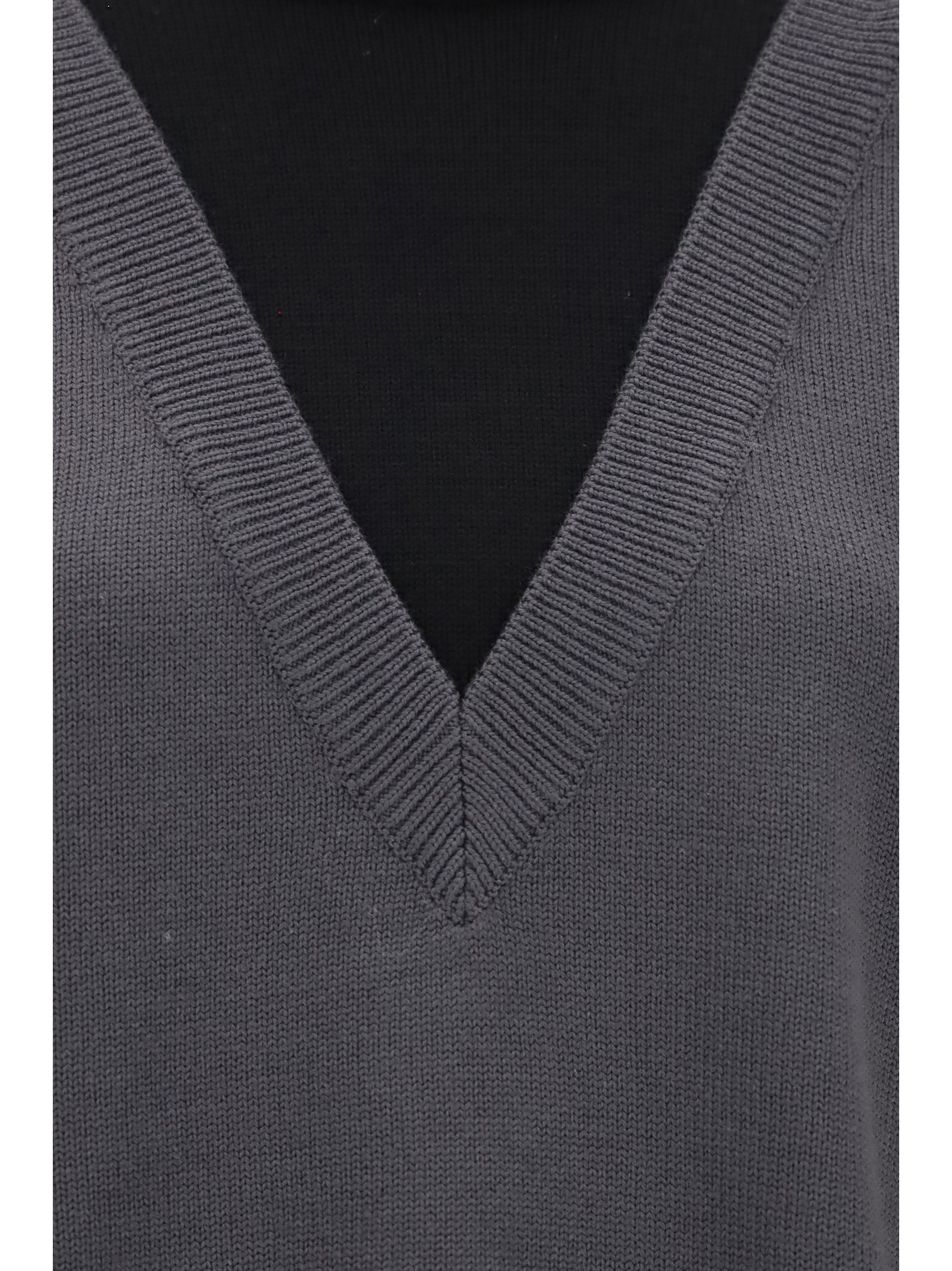 two-tone high-neck sweater