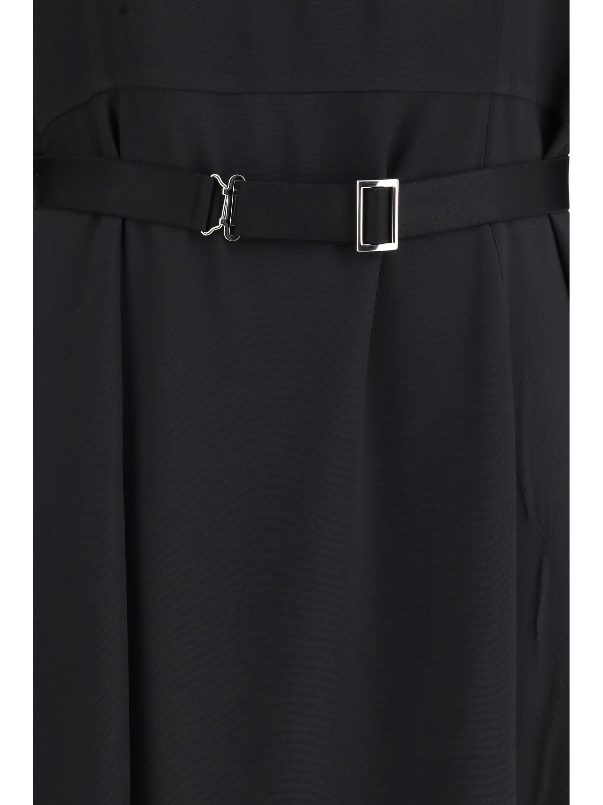 wool and silk midi dress