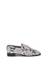 FERRAGAMO 5.5 python print leather loafers