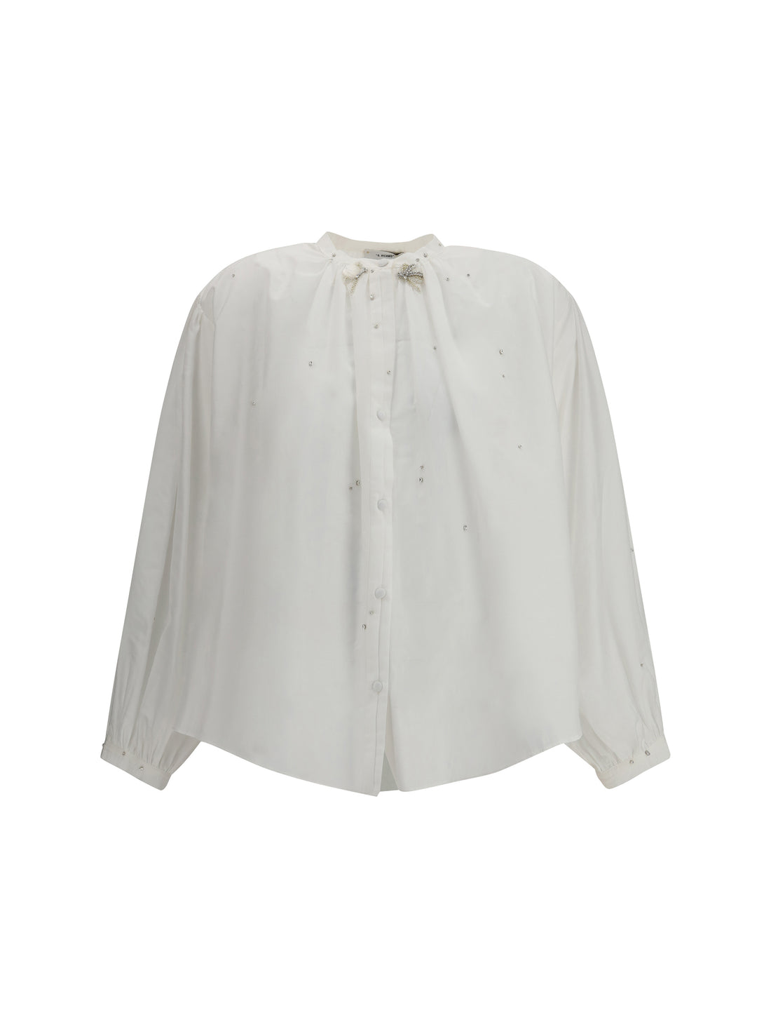FORTE_FORTE I voile shirt with embroidery