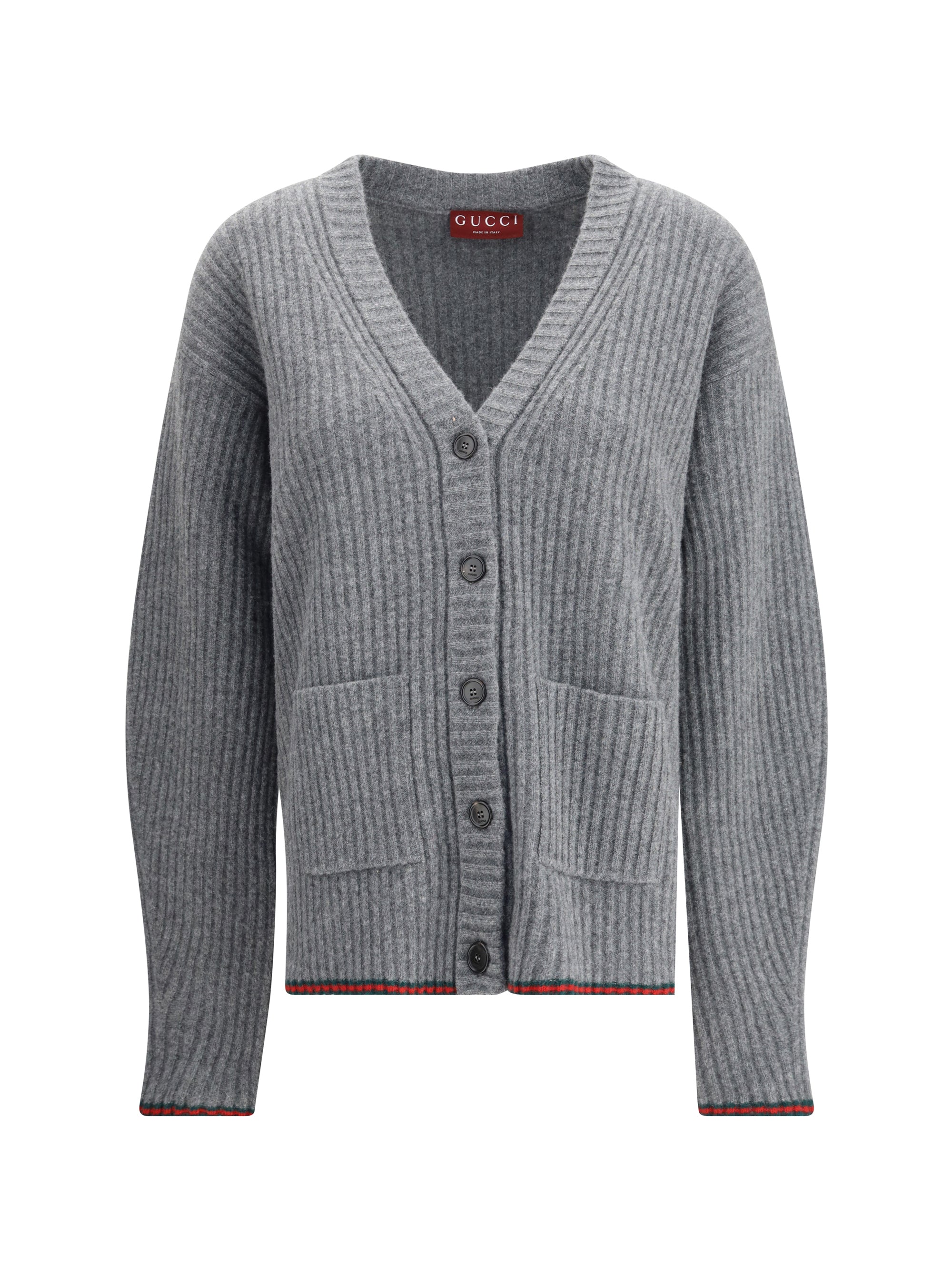 GUCCI S ribbed knit wool cardigan