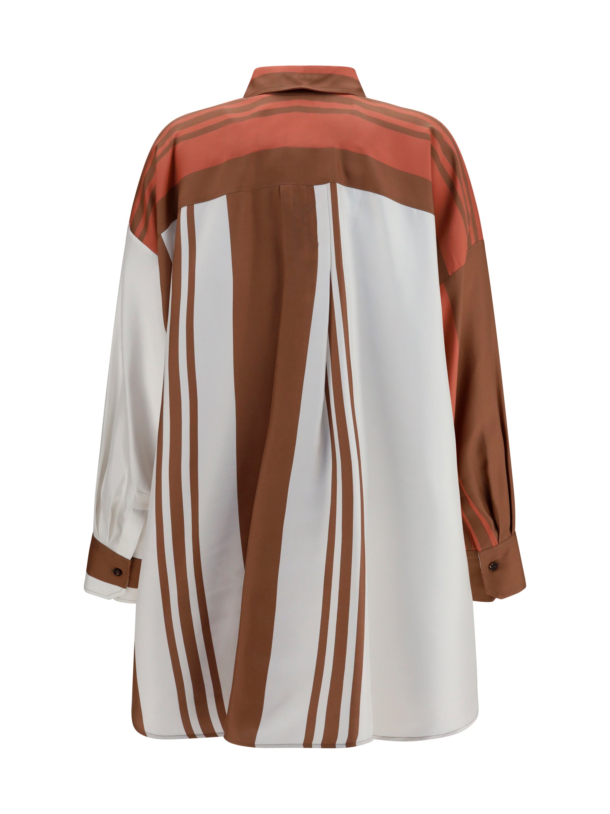 long striped silk shirt
