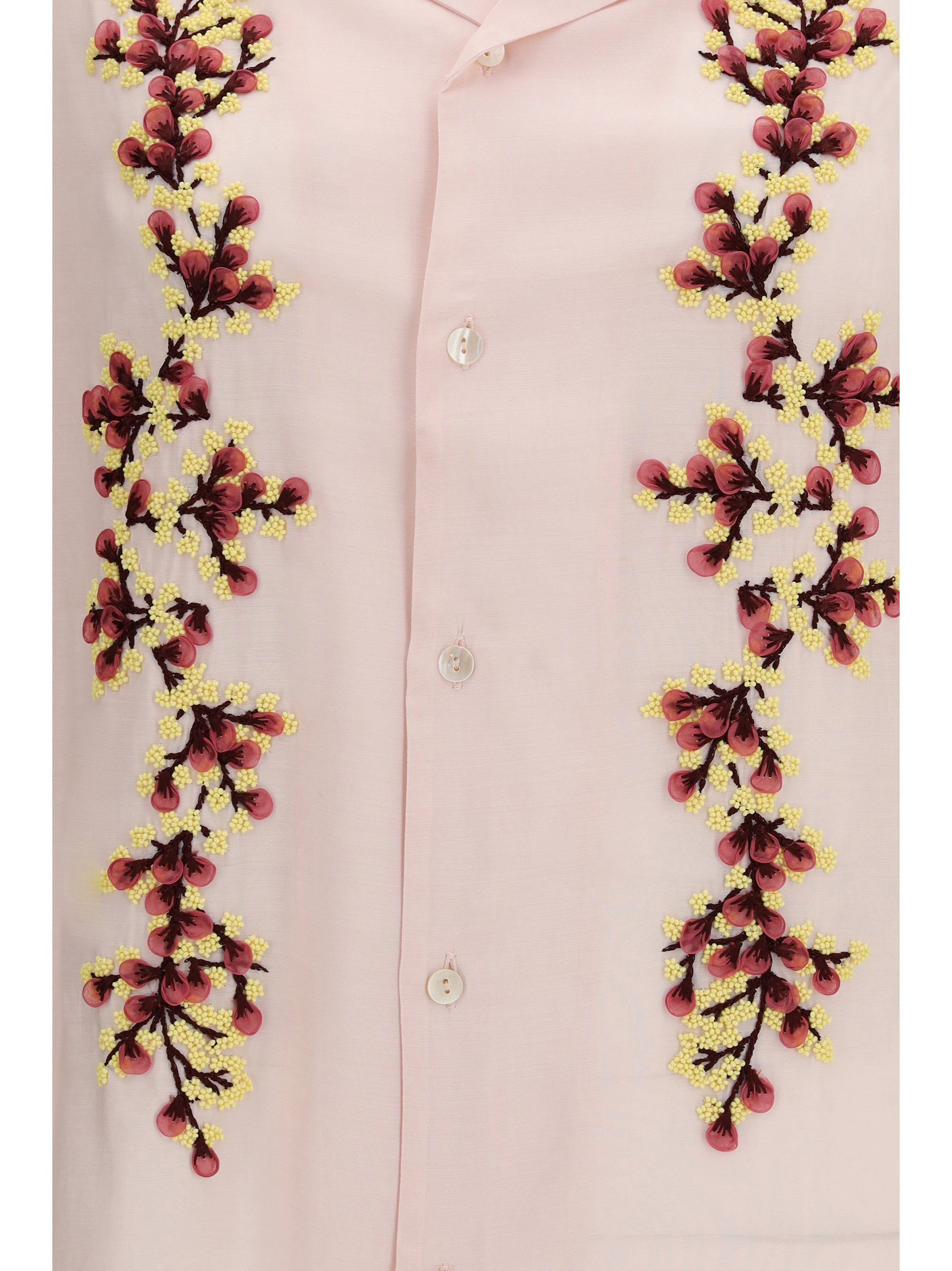 floral embroidered shirt