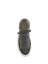 cotton knit and suede sneakers