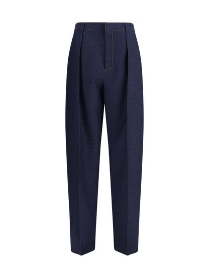 BOTTEGA VENETA 40 mélange wool pants