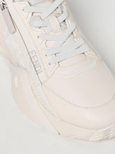 FENDI 37½ flow sneakers in nappa and fabric with jacquard monogram