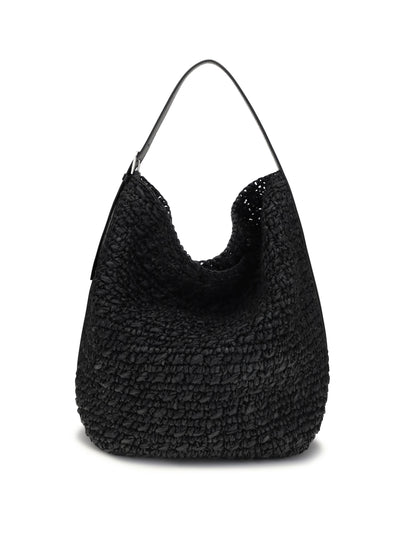 paper raffia tote shoulder bag