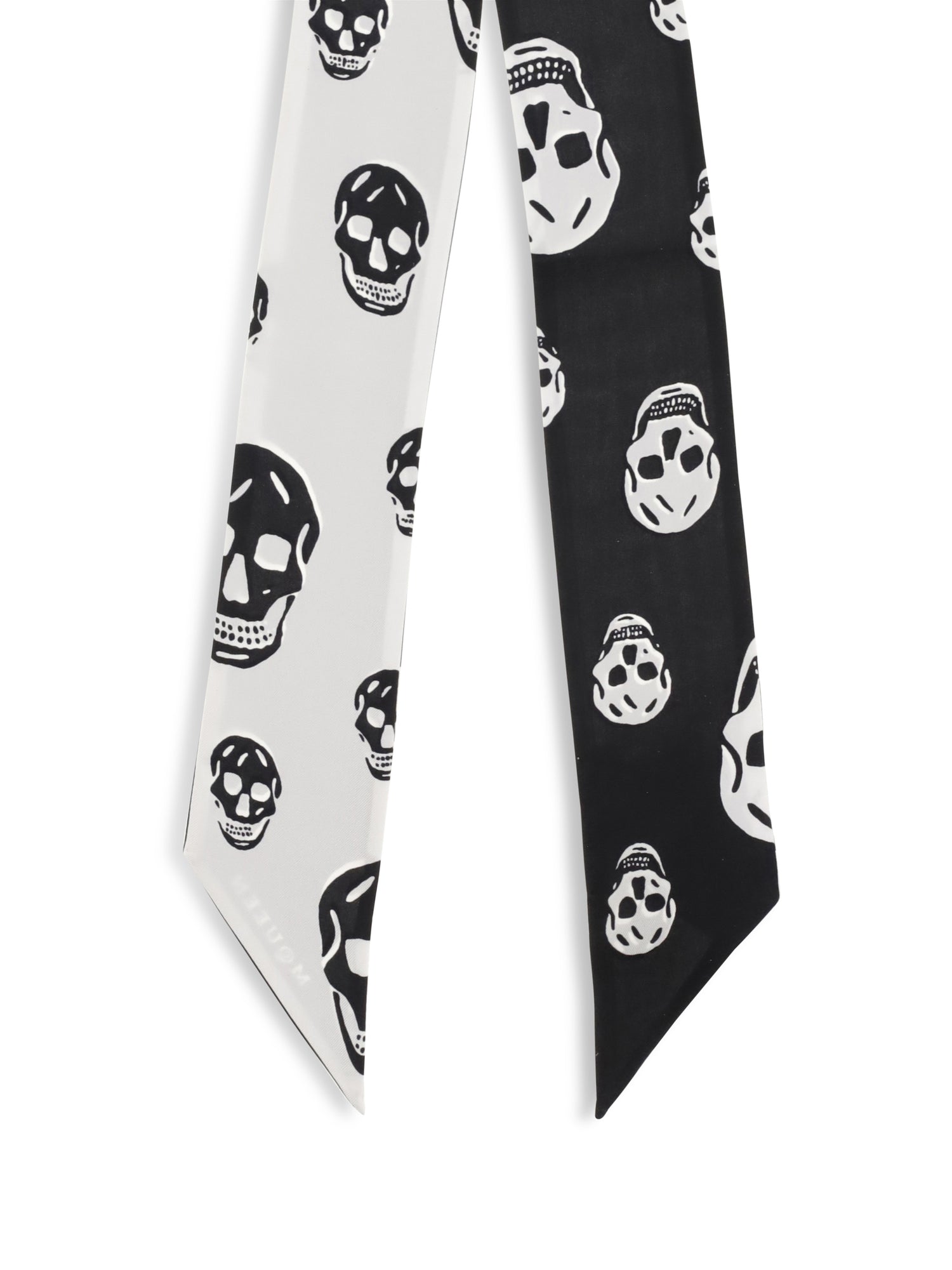 ALEXANDER MCQUEEN OS skull ribbon scarf 