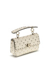 rockstud spike mini top handle bag in nappa