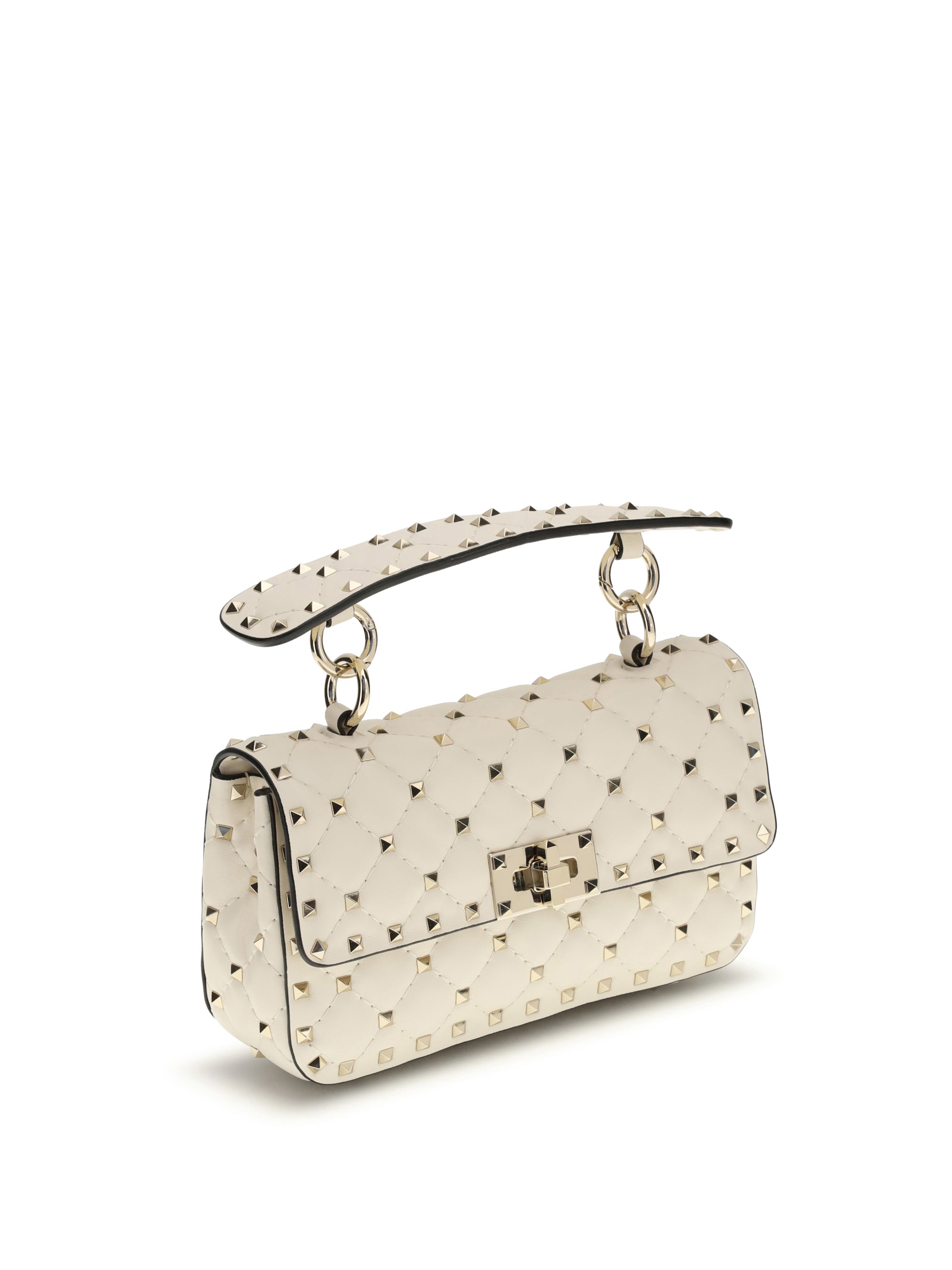 rockstud spike mini top handle bag in nappa