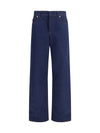 five-pocket straight cut jeans with logo detail