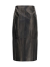 midi leather skirt