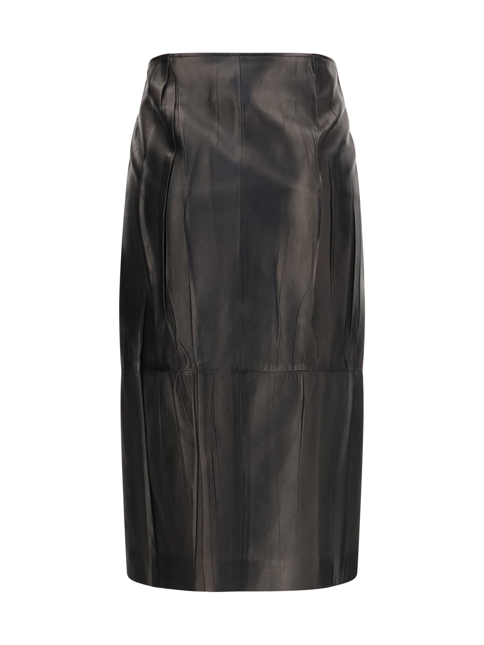 midi leather skirt